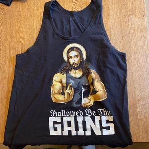 COPY - Jesus Hallowed be thy gains workout tank top